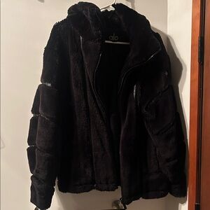 ALO Yoga Black Faux Fur Jacket